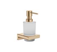hansgrohe AddStoris - Distributeur de savon avec capacité de 200 ml, Distributeur de lotion pour montage mural, Distributeur de savon liquide, Accessoires de salle de bains, Bronze brossé, 41745140