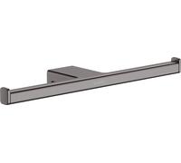 hansgrohe AddStoris double porte-rouleau de papier, 41748340, Couleur: Chrome noir brossé