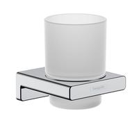 Hansgrohe Porte-verre AddStoris 41749000 – montage mural métal avec verre – chromé