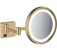 Hansgrohe AddStoris - Miroir cosmétique avec éclairage LED, Miroir de Maquillage Lumineux, Miroir grossissant x3, Bronze brossé, 41790140