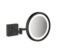 Hansgrohe AddStoris miroir cosmétique 21.7x21.7 cm arrondi avec éclairage noir 41790670