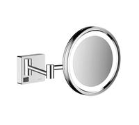 Miroir de rasage Hansgrohe AddStoris 41790000, grossissement x3, éclairage LED, fixation murale, chromé