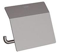 hansgrohe AddStoris Papierrollenhalter 41753340 avec couvercle, montage mural, métal, chrome noir brossé
