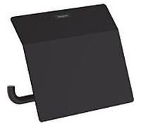 hansgrohe AddStoris Papierrollenhalter 41753670 avec couvercle, montage mural, métal, noir mat