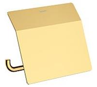 hansgrohe AddStoris Papierrollenhalter 41753990 avec couvercle, montage mural, métal, aspect or poli