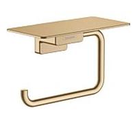 hansgrohe AddStoris Papierrollenhalter 41772140 avec étagère, montage mural, métal, bronze brossé