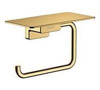 hansgrohe AddStoris Papierrollenhalter 41772990 avec étagère, montage mural, métal, aspect or poli