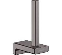 Hansgrohe Porte-papier toilette AddStoris 41756340 – métal, fixation murale, chrome noir brossé