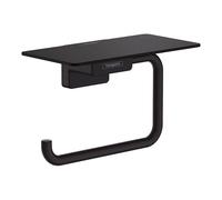 Support de papier toilette hansgrohe AddStoris, avec tablette, 41772670, Couleur: noir mat