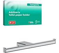hansgrohe AddStoris Papierrollenhalter 41748000 double, montage mural, métal, chromé