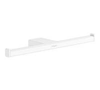 Hansgrohe Porte-papier toilette AddStoris 41748700 double, mural, métal, blanc mat, fixation cachée