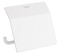hansgrohe AddStoris Papierrollenhalter 41753700 avec couvercle, montage mural, métal, blanc mat