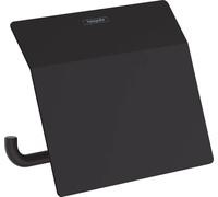 hansgrohe AddStoris Porte-rouleau papier avec couvercle noir mat, 1 pièce.