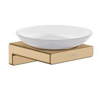 Hansgrohe AddStoris - Porte-savon avec support, verre mat / bronze brossé 41746140