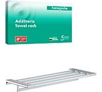 hansgrohe AddStoris porte-serviettes 41751000 longueur 648mm, avec porte-serviettes , montage mural, métal, chromé