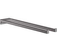 Hansgrohe Porte-serviettes AddStoris 41770340 – Double L 445 mm – Chrome noir brossé