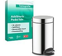 hansgrohe Poubelle à pédale AddStoris 41775000 capacité 3 l, sur pied, chromé