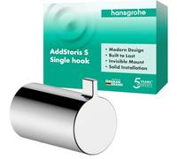 hansgrohe AddStoris S 41762000 Crochet Porte-Serviettes, Crochet de Peignoir, Fixation cachée, Accessoire de Salle de Bain, chromé