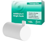 hansgrohe AddStoris S 41762700 Crochet Porte-Serviettes, Crochet de Peignoir, Fixation cachée, Accessoire de Salle de Bain, Blanc Mat
