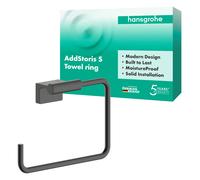 Anneau porte-serviettes mural hansgrohe AddStoris S 41784340, chrome noir brossé