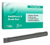 Barre d'appui murale hansgrohe AddStoris S 41764340, chrome noir brossé