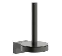 Porte-rouleau de papier toilette de rechange hansgrohe AddStoris S 41786340, fixation murale, chrome noir brossé