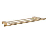 Porte-serviettes mural hansgrohe AddStoris S 41781140, avec barre porte-serviettes, finition bronze brossé