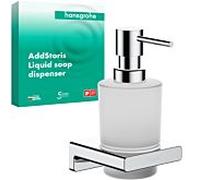hansgrohe AddStoris Seifenspender 41745000 Montage mural, insert en verre, métal, chromé