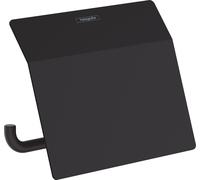 hansgrohe AddStoris support papier toilette avec couvercle, 41753670, Couleur: noir mat