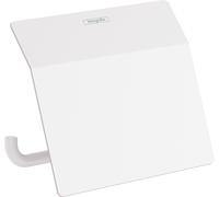 hansgrohe AddStoris Papierrollenhalter 41753700 avec couvercle, montage mural, métal, blanc mat