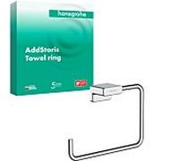 hansgrohe Anneau porte-serviettes AddStoris 41754000 fixation murale, métal, chromé