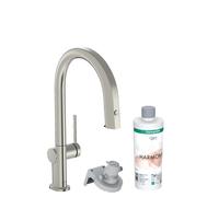 Hansgrohe Aqittura M91 mitigeur de cuisine avec filtre sur pied acier inoxydable 76801800