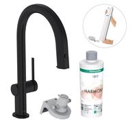 Hansgrohe Aqittura M91 mitigeur de cuisine avec filtre sur pied noir 76800670
