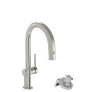 hansgrohe Aqittura M91 Mitigeur de cuisine, Filtersystem 210, relevable jusquà 76cm, 1jet, 76826800, Couleur: acier inoxydable brossé
