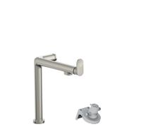 hansgrohe Aqittura M91 Mitigeur de cuisine, Filtersystem 240, 1jet, 76804800, Couleur: acier inoxydable brossé