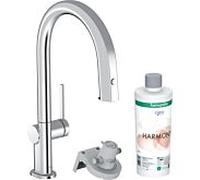 hansgrohe Aqittura M91 robinet de cuisine 76801000 avec bec extractible, 1jet, kit de démarrage, chromé
