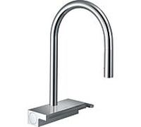 Hansgrohe – Mitigeur de cuisine Aquno Select M81 – Douchette extractible 3 jets sBox Chrome sur pied