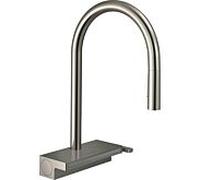 Hansgrohe Mitigeur d'évier M81 Aquno Select – Bec extractible, jet plat – Simili inox 73837800