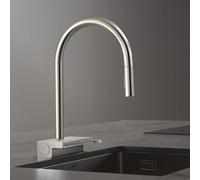 hansgrohe Aquno Select M81 Mitigeur monocommande de cuisine 170, douche extractible, 3 jets, 7 l/min, 73837800, Couleur: Finition en acier inoxydable