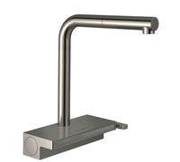hansgrohe Aquno Select M81 mitigeur monocommande de cuisine 250, bec extractible, 2 jets, sBox, 5,9 l/min, 73830800, Couleur: Finition en acier inoxydable