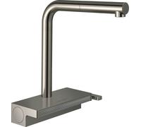 hansgrohe Aquno Select M81 Mitigeur monocommandé pour cuisine 250, bec extractible, 2jet, 6.9 l/min, 73836800, Couleur: Finition en acier inoxydable