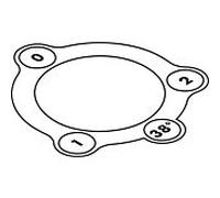 hansgrohe Autocollant Jante de bain 2 trous 97791000 Thermostat