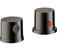 hansgrohe AXOR AXOR Uno 2 trous pour jante de baignoire, thermostat, 2 consommateurs, 38480330, Couleur: Chrome noir poli