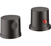 hansgrohe AXOR AXOR Uno 2 trous pour jante de baignoire, thermostat, 2 consommateurs, 38480340, Couleur: Chrome noir brossé