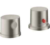 hansgrohe AXOR AXOR Uno 2 trous pour jante de baignoire, thermostat, 2 consommateurs, 38480800, Couleur: Acier inoxydable Optic