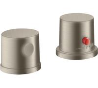 hansgrohe AXOR AXOR Uno 2 trous pour jante de baignoire, thermostat, 2 consommateurs, 38480820, Couleur: Nickel brossé