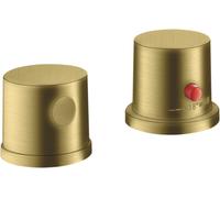 hansgrohe AXOR AXOR Uno 2 trous pour jante de baignoire, thermostat, 2 consommateurs, 38480950, Couleur: laiton brossé