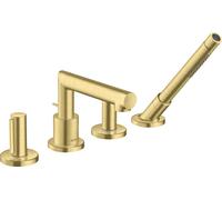 hansgrohe AXOR AXOR Uno 4 trous pour jante de baignoire, Zerogriff, saillie 152mm, 45444950, Couleur: laiton brossé