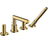 hansgrohe AXOR AXOR Uno 4 trous pour jante de baignoire, Zerogriff, saillie 152mm, 45444990, Couleur: Optique en or poli