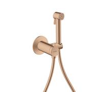 hansgrohe AXOR Bidette Showers Bidette Douchette à main 1jet EcoSmart, ronde, pour eau mitigée, avec support de douche et flexibles de douche 1,25m, 29242300, Couleur: Rouge poli or